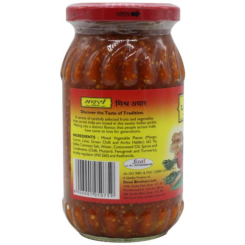 Mother's Recipe Pickle - Mixed, 400 g Jar