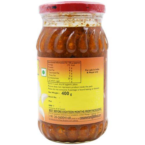 Mother's Recipe Pickle - Garlic, 400 g Jar