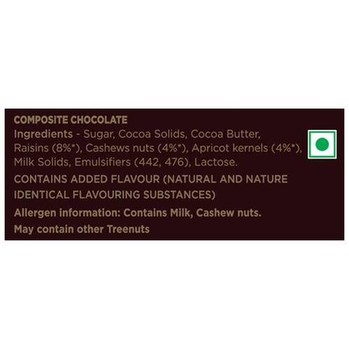 Cadbury Bournville Raisin & Nuts Dark Chocolate Bar, 80 g
