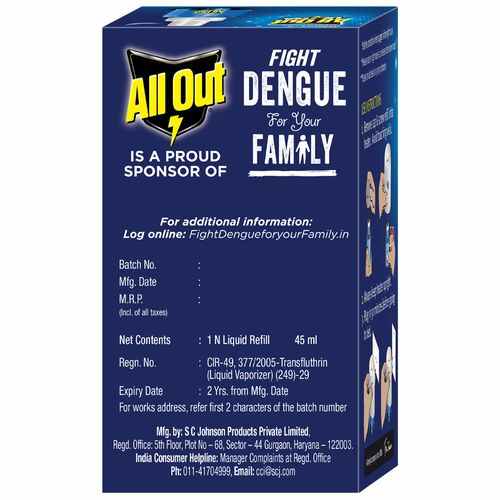 All Out Ultra Power+ Slider - Single Refill, 45 ml