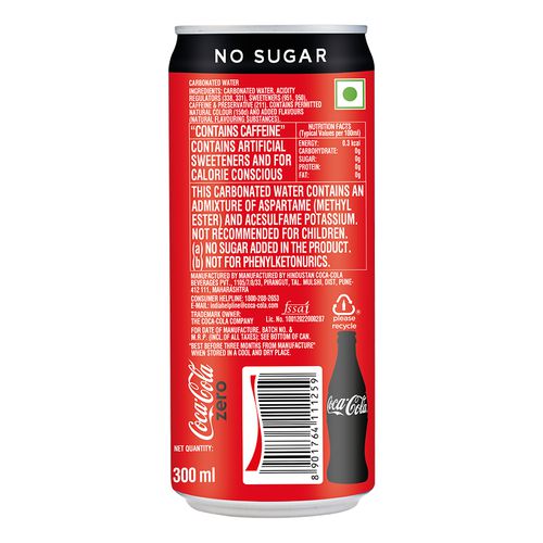 Coca Cola Zero , 300 ml Can