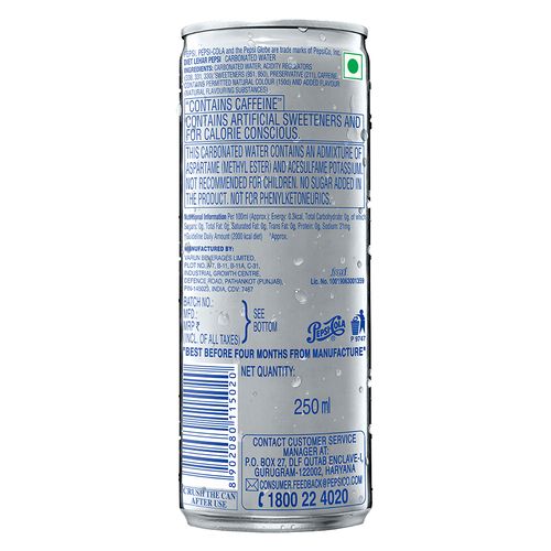 Pepsi Soft Drink - Diet ,250 ml Can