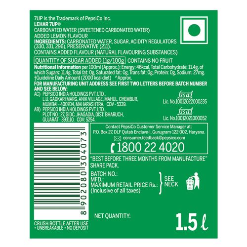  7 Up Soft Drink  , 1.5 L  