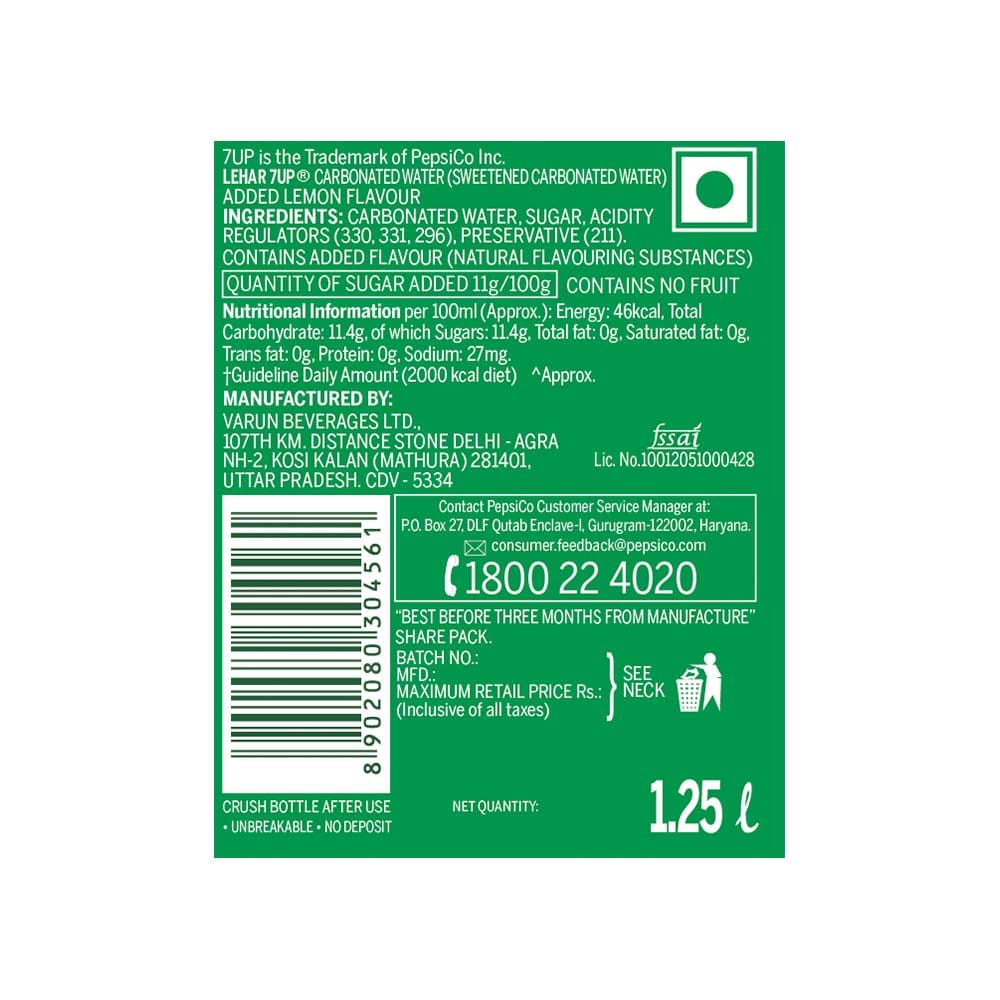  7 Up Soft Drink  , 1.25 