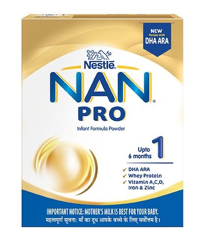 Nestle Nestle Nan Pro 1 Starter Infant Formula Powder - Upto 6 months, Stage 1, 400 g (Box)