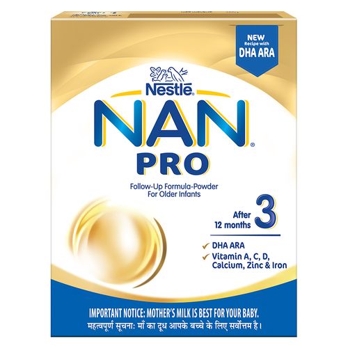 Nestle Nestle Nan Pro 3 Follow- Up Formula Powder - After 12 months, Stage 3, 400 g (Box)