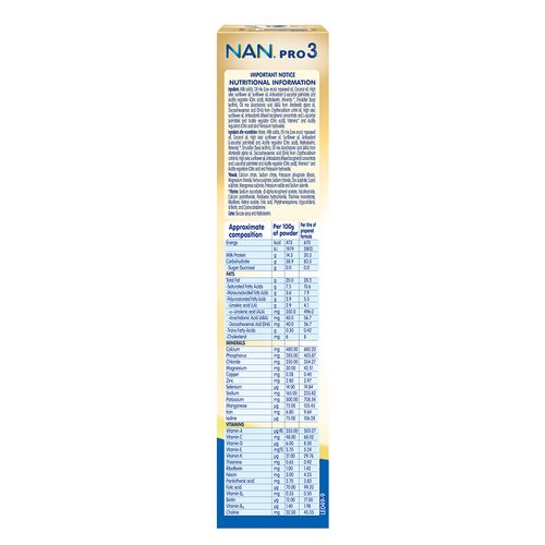 Nestle Nestle Nan Pro 3 Follow- Up Formula Powder - After 12 months, Stage 3, 400 g (Box)