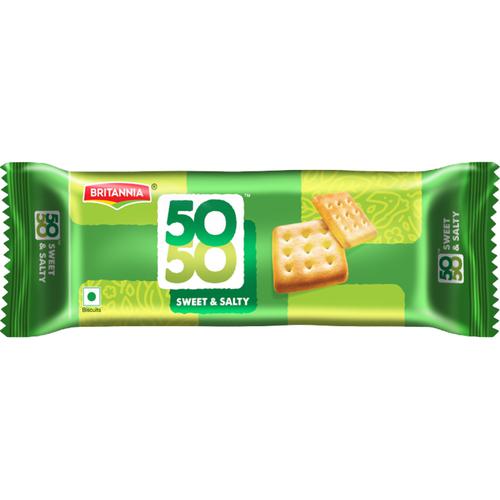 Britannia 50-50 Sweet & Salty Biscuits, 76 g