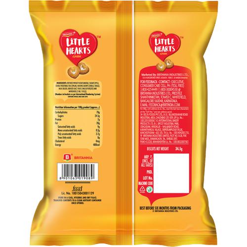 Britannia Little Hearts Biscuits, 34.5 g