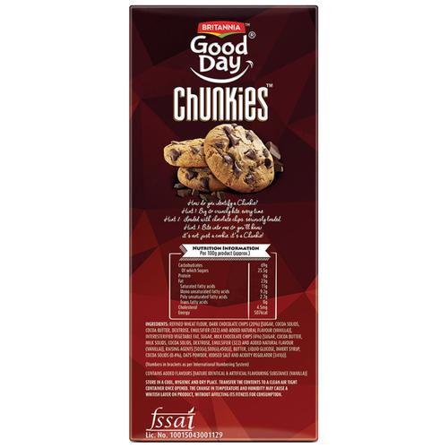 Britannia Good Day Chunkies Chocolate Cookies, 120 g