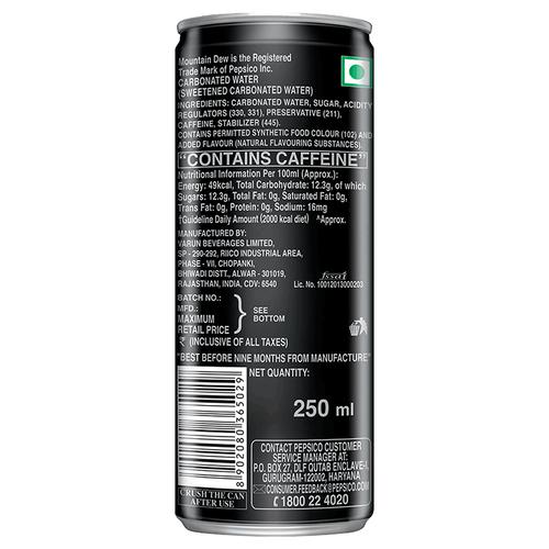 Mountain Dew Soft Drink , 250 ml Can