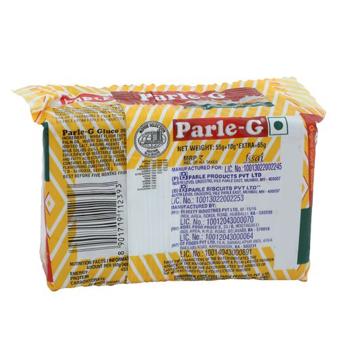 Parle Gluco Biscuits - Parle-G, 50 g Pouch