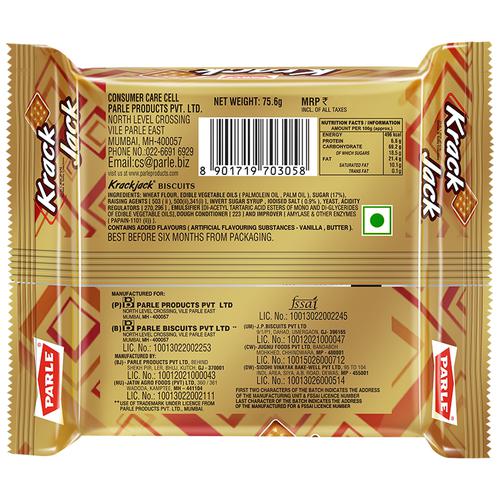 Parle Krack Jack, 75.60 g Pouch