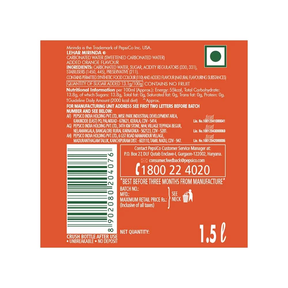 Mirinda Soft Drink , 1.5 L