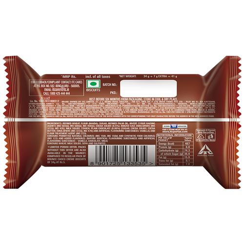 Sunfeast Bounce Bicuits- Choco Creme Cookies, 41 g Pouch