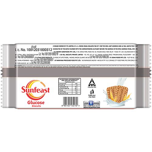 Sunfeast Glucose Biscuits, 250 g Pouch