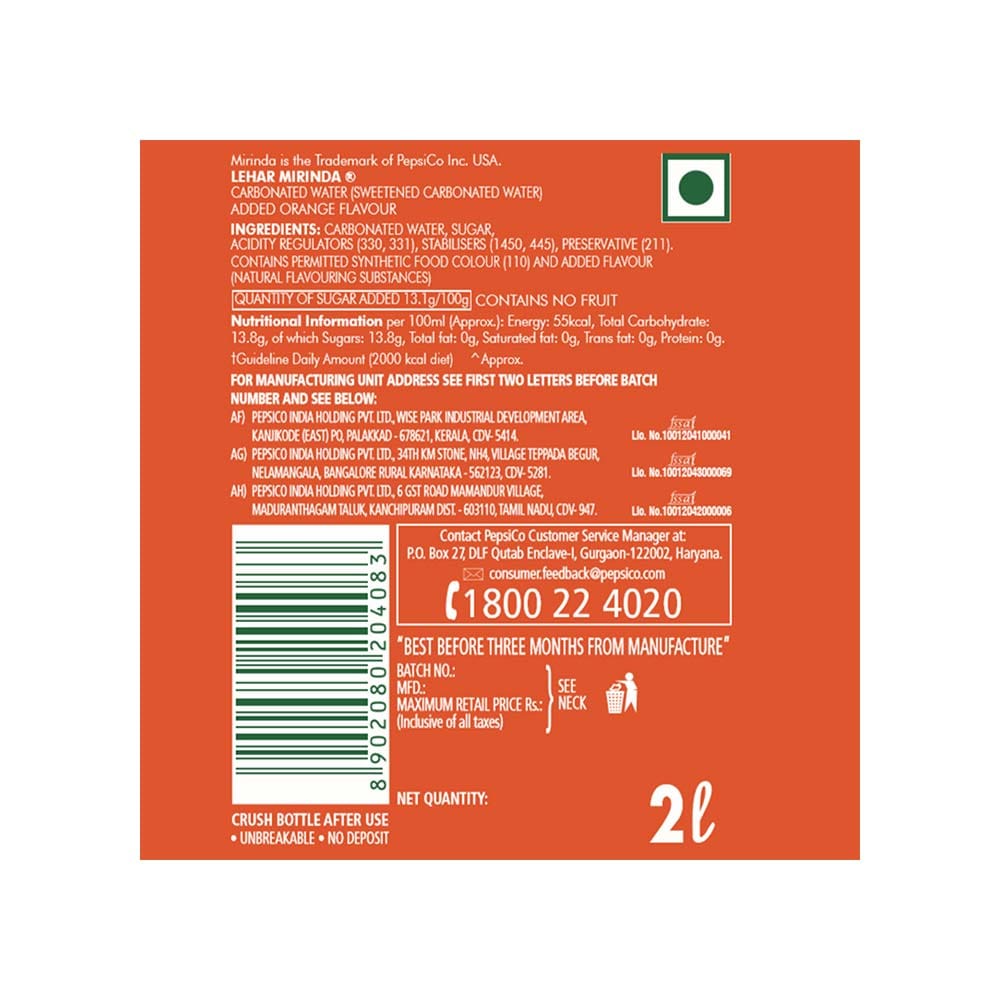 Mirinda Soft Drink , 2 L