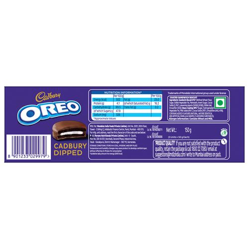 Cadbury Oreo Dipped Cookie, 150 g