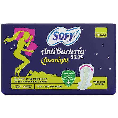 Sofy Antibacteria Overnight Pads - XXL, 10 pcs Pouch