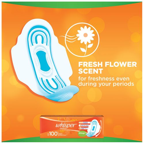 Whisper Sanitary Pads - Choice Wings, 7 Pads