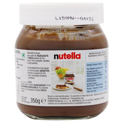 Nutella Hazelnut Spread with Cocoa, 350 g Jar
