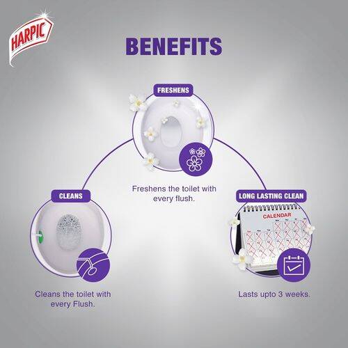 Harpic Hygienic Toilet Rim Block - Jasmine, 26 g