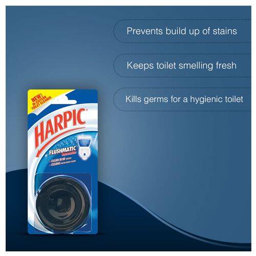 Harpic Cistern Block - Flushmatic, Toilet In, Mono Aquamarine, 50 g