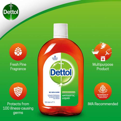 Dettol Antiseptic Liquid - For First Aid, Surface Cleaning, & Personal Hygiene, 125 ml
