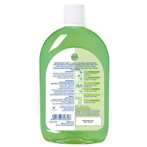 Dettol Disinfectant Cleaner for Home - Lime Fresh, 500 ml