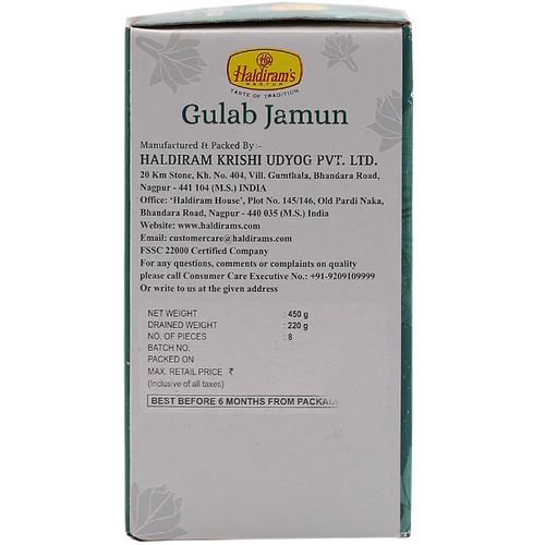 Haldirams Gulab Jamun, 450 g Tin