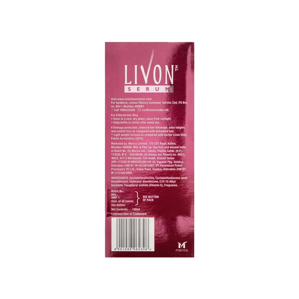 Livon Serum Hair Serum, 100 ml Online Shopping - GroFood