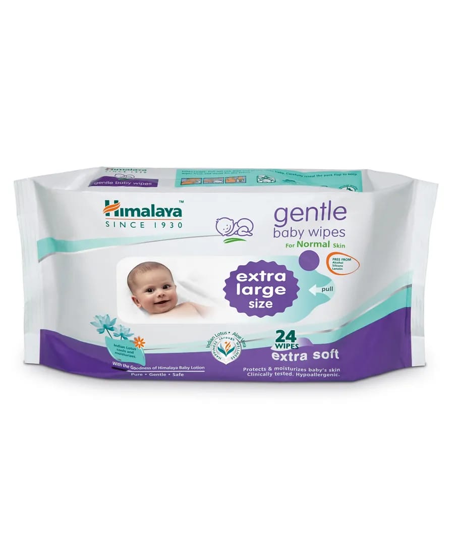 Himalaya Baby Wipes - Gentle Baby,  24 Pcs 