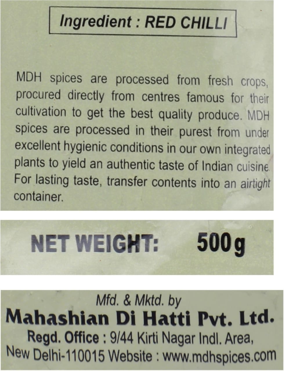 MDH Lal Mirch Powder ( 500 g)