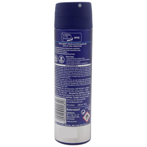 Nivea Deodorant - Fresh Active, 150 ml Bottle