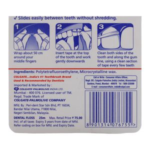 Colgate Toothbrush - Total, Waxed Dental Floss, 1 pc