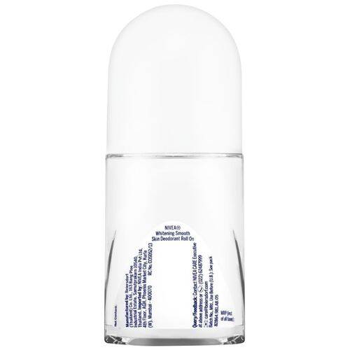 Nivea Deodorant Roll On - Whitening Smooth Skin, 50 ml Can