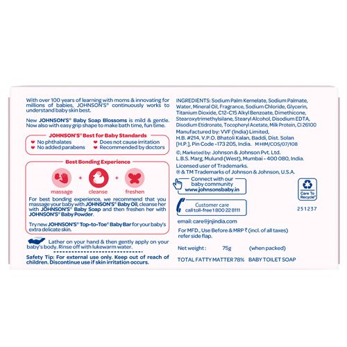 Johnson's Baby Soap - Blossoms, 75 g