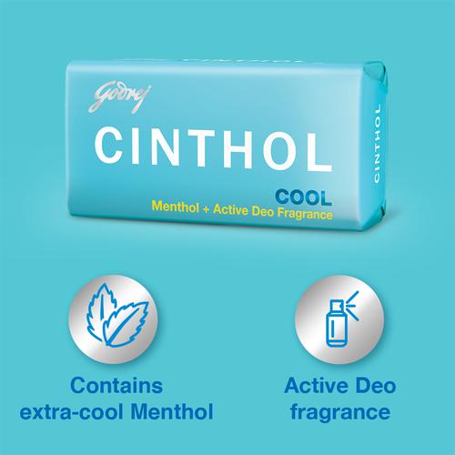 Cinthol Cool Bath Soap, 125 g (Buy 3 Get 75 g Free)