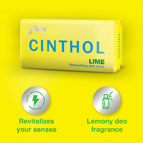Cinthol Lime Bath Soap, 75 g (Pack of 4)
