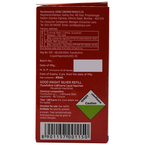 Good knight Silver Liquid Refill 60 Nights, 45 ml