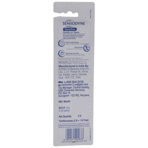 Sensodyne Sensitive Toothbrush, 3 pcs Buy 2 Get 1 Free