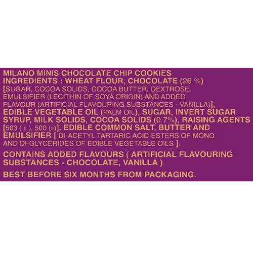 Parle Milano Minis Chocolate Chip Cookies, 100 g