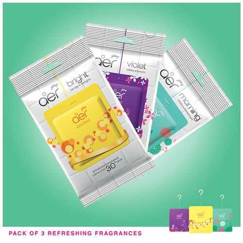 Aer Pocket - Bathroom Air Fragrance, 10 g (Assorted Pack of 3)