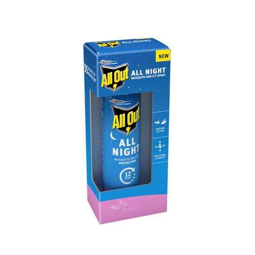 All Out All Night Mosquito & Fly Spray, 20 g