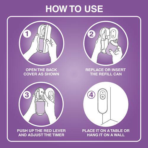 Aer Matic - Automatic Air Freshener Refill Pack, Violet Valley Bloom, 225 ml