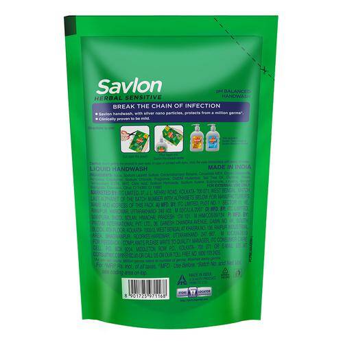 Savlon Herbal Sensitive Handwash - Refill, 175 ml