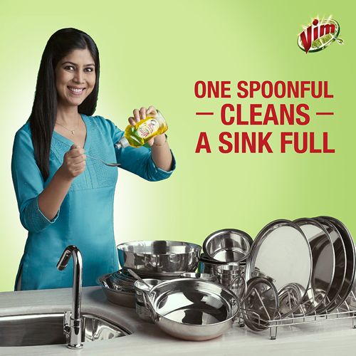 Vim Dishwash Gel - Lemon, 500 ml