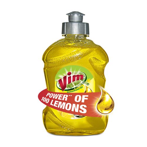 Vim Dishwash Gel - Lemon, 250 ml