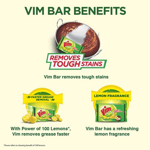 Vim Dishwash Bar, 125 g