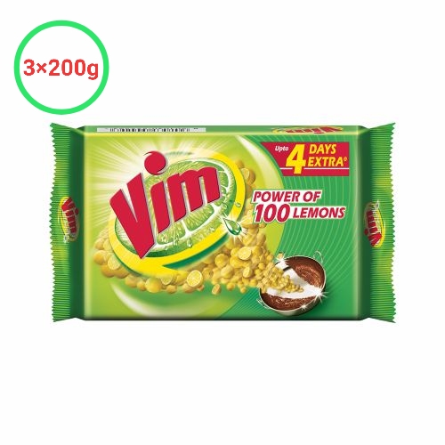 Vim Dishwash Bar, 200 g Pack of 3